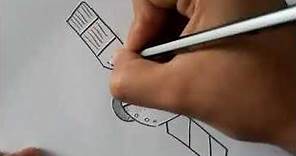 Cómo dibujar un satélite | How to draw a satellite