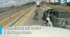 Ladrones son embestidos por tráileres en la autopista Querétaro-Celaya