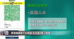香港健康碼今日開通 半日逾8萬人申請