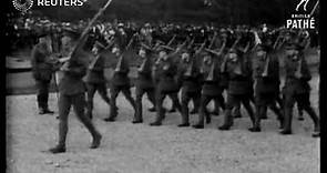 Duke of Connaught inspects cadets at Harrow School (1919)