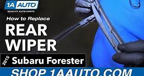 How to Replace Rear Wiper Blade 13-18 Subaru Forester