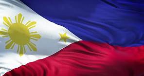 Philippines Flag 5 Minutes Loop - FREE 4k Stock Footage - Realistic Filipino Flag Wave Animation