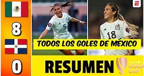 ESCANDALOSA GOLEADA de México sobre República Dominicana en la Copa Oro 2024 | Copa Oro femenina