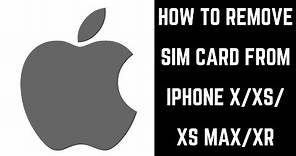 How to Remove a SIM Card from iPhone X, iPhone XS, iPhone XS Max, or iPhone XR