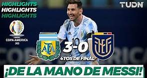 Highlights | Argentina 3-0 Ecuador | Copa América 2021 | 4tos final | TUDN