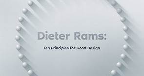 Dieter Rams: 10 Principles of Design