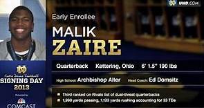 Malik Zaire - Notre Dame Football 2013 Signee