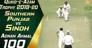 Adnan Akmal Century Highlights | Southern Punjab vs Sindh | Quaid e Azam Trophy 2019-20