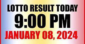 Lotto Result Today 9pm Draw January 8, 2024 Swertres Ez2 Pcso