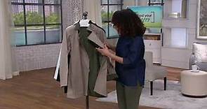 Martha Stewart Water Resistant Reversible Double Breasted Coat on QVC