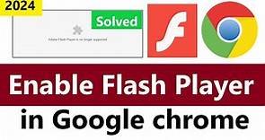 How To Enable Adobe Flash Player On Chrome 2024 | Flash Player on Windows 10,11 #flashplayer
