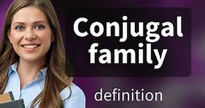 Conjugal family | CONJUGAL FAMILY definition