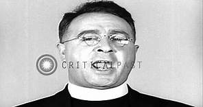 Father Charles Coughlin addresses the nation in Washington DC and speaks about th...HD Stock Footage