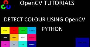 Detecting Colour in an Image using OpenCv and Python