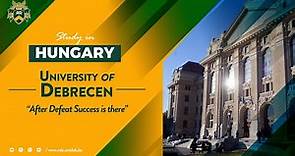 Welcome to the University of Debrecen, Hungary