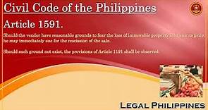 Civil Code of the Philippines, Article 1591