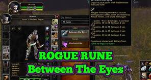 Rune location. Rogue between the eyes