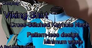 Quick and easy viking shirt using traditional style patterning.