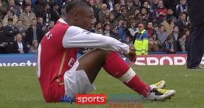 An emotional William Gallas stays on the pitch after Arsenal's 2-2 with Birmingham