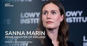 An Address by Sanna Marin, Prime Minister of Finland