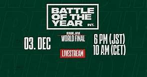 LIVE | Battle Of The Year World Final 2022 | BATTLES
