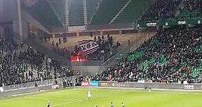 Arriver au stade Geoffroy-Guichard des supporters parisiens