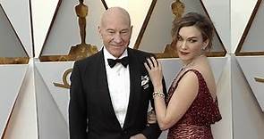 Patrick Stewart and Sunny Ozell on the Red Carpet for the 90th Annual Academy Awards