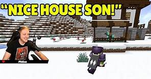 Philza HELPING His Son Technoblade in move to a NEW HOUSE on DREAM SMP!