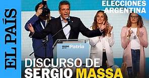 ELECCIONES ARGENTINA 2023 | El discurso de Sergio Massa en tres momentos | EL PAÍS