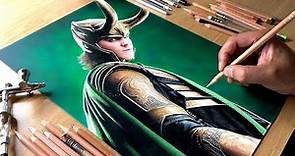 Drawing Loki (Tom Hiddleston) - Time-lapse | Artology