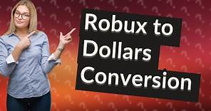 How much is a million Robux in dollars?