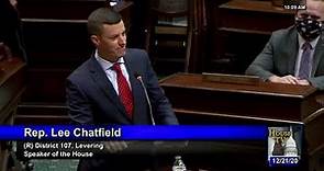 Speaker Chatfield's farewell address to the Michigan Legislature