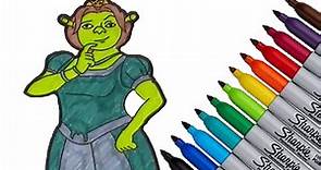 Fiona Shrek DreamWorks' animated Coloring page 2017 New HD Video for Kids