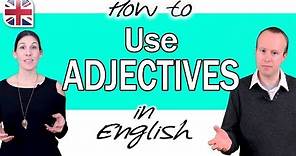 How to Use Adjectives in English - English Grammar Course