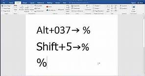 How to type the percent (%) symbol: Keyboard Shortcuts for Percent Sign
