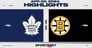 NHL Game 1 Highlights | Maple Leafs vs. Bruins - April 20, 2024