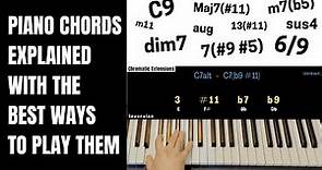 Chord Symbols Explained - (With Smooth Ways to Play them on Piano)
