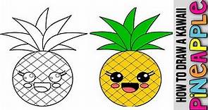 Kawaii 🍍 Kawaii Pineapple 🍍 How To Draw A Kawaii Pineapple 🍍 Kawaii Drawings 🍍 Cute Pineapple