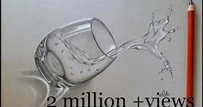 Water glass sketch in 3D