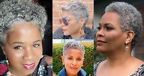 Natural Short Curly Hairstyles for OLDER Black Women OVER 60 | Our Recipe To A BEAUTIFUL LIFE | GRAY