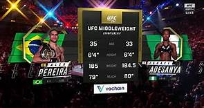 Alex Pereira vs Israel Adesanya 2 Full Fight UFC 287 Miami Part A