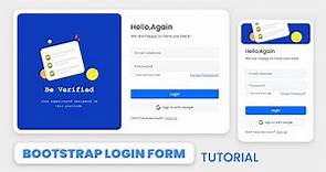 Responsive login page created with Bootstrap 5 and HTML & CSS