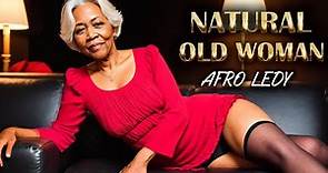 Story of Natural OLD Woman OVER 60 👗 Attractively Dressed Afro-American Lady