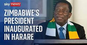 Zimbabwe's President Emmerson Mnangagwa inaugurated in Harare