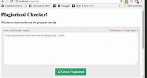 Free Plagiarism Checker Source Code