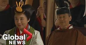 Japan's Emperor Naruhito, Empress Masako visit Ise shrine following enthronement ceremonies
