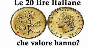 Le 20 lire italiane che valore hanno?