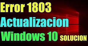 Error Actualización 1803 no se puede instalar en Windows 10 I SOLUCIÓN 2024