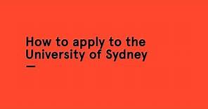 How to apply to the University of Sydney
