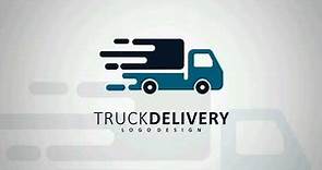 logo vector tutorial. truck delivery